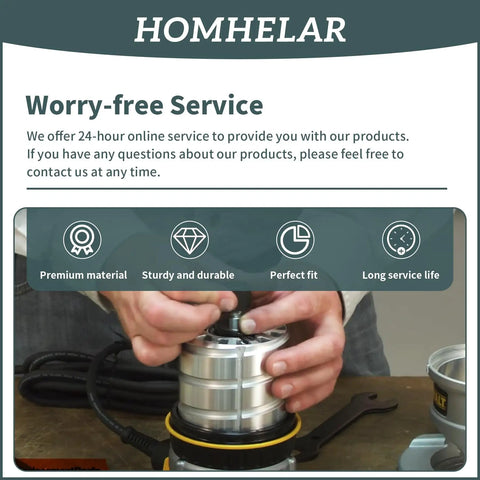 One Quarter Inch Router Collet With Self Releasing Design demonstration, highlighting premium material and perfect fit features.