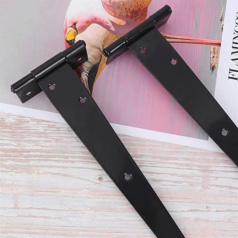 Tough As Nails T Shape Triangular Door Hinge glides smooth with six precision mounts and heavy duty iron body.