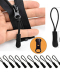 Close-up of Zipper Repair Kit 169Pcs With Sliders, Stops, Top And Bottom, Pliers Tool And Extension Pulls for jackets.