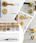 Professional Lock Rekeying Kit With Complete Pinning Set Including 0 to 9 Bottom Pins Master and Top Components in use on locks