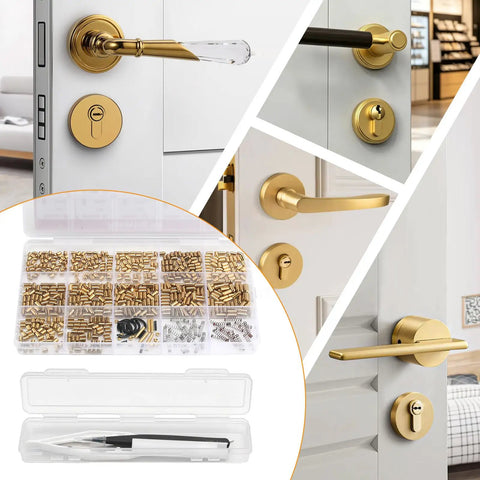 Professional Lock Rekeying Kit With Complete Pinning Set Including 0 to 9 Bottom Pins Master and Top Components in use on locks