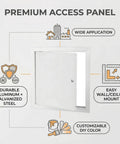 Rock Solid Aluminum Access Panel For Drywall 12 By 16 Inch showing easy wall mount construction for utility access.