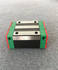 Two Piece Linear Guide Rail Kit With HGH15CA Slider And HGW15CC Flange For CNC Machines And 3D Printers, 800mm Rail, High Precision Linear Motion System For Small Motion Devices, metal block close-up