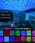 Dope Galaxy Star Projector Night Light With Remote Control White Noise Bluetooth Speaker illuminating room with nebula
