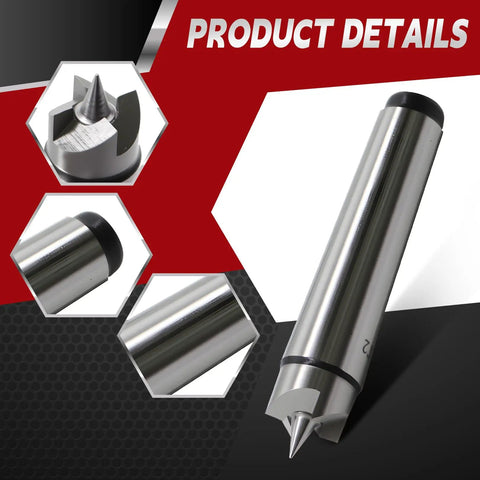 MT2 Wood Lathe Live Center Set With 4 Piece Spur Cup Kit Arbor Drive Driver and Five Eighths Inch Spur Center metal components