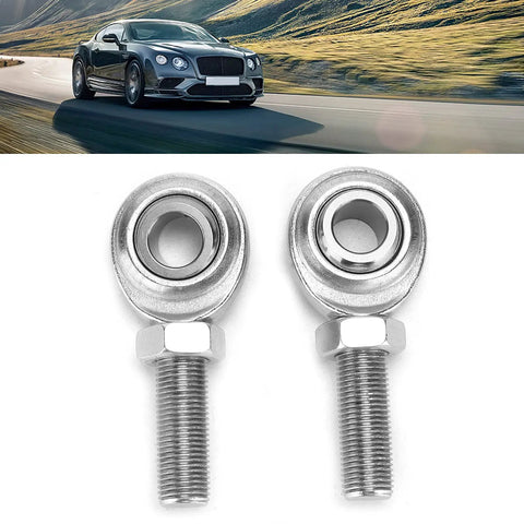 2Pcs CmR-8 Rod End Ball Bearing Kit, 1/2 In Bore 1/2-20 RH Male Thread Stainless Steel, heavy duty heim joints for vehicle suspension.