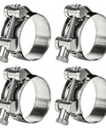 Beefy Heavy Duty 304 Stainless Steel T-Bolt Hose Clamps 32-35mm 4-Pack - Adjustable, corrosion resistant metal construction