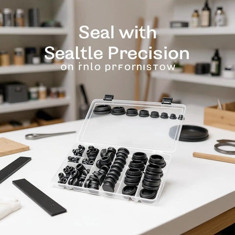 Get The Best 125 Pcs Black Silicone Plugs For Round Holes And Snap Locking Rubber Stopper Kit With 8 Assorted Sizes From 0.2 Inches Up To 1 Inch Plus A Free Storage Case For Serious Protection Against Leaks And Scratches. Open case of black silicone plugs with assorted round hole sizes