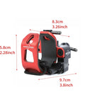 Drop Away Arrow Rest For Compound Bow Right Hand Micro Adjustable Archery Accessory Red Aluminum Quiet Operation For Hunting And Target Shooting Gear For Serious Hunters showing dimensions