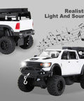 Tough As Nails 1 To 24 Diecast Off Road Pickup Toy Truck With Light And Sound, Metal Construction, 6x6 Off Road Vehicle, White