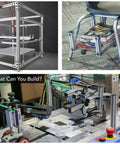 Heavy Duty Modular 20x20 Aluminum Extrusion With Four Open T Slots For DIY Projects, 6063T6 Anodized Finish, Pro Grade Linear Rail Guide, 455mm Long, Built For Custom, Flexible Builds used in DIY frame, table, and automation setups