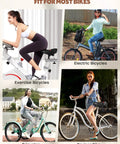 Extra Wide Comfort Bike Seat For Men And Women Pain Free Rides With Ergonomic Design And Ventilation Holes on various bikes
