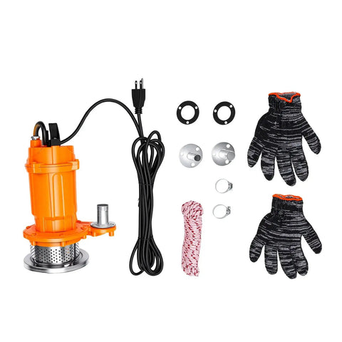 Jiawu 6000GPH Submersible Water Pump High Flow Transfer for Home Farm Industrial Use Compact Low Noise Powerful Motor Orange With Us Plug Perfect For Draining Pool Fish Tank Irrigation Projects Easy Setup And Reliable Performance