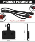All-In-One Electric Bike Brake Lever Kit With Waterproof 2-Pin Connector dimensions and details