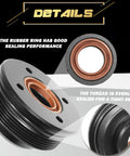 Tilt Cap And Gland With Seals For Large V6 Outboard Tilt Cylinder End Cap 61A-43811-00-00 showing close-up of threading and seal.