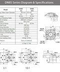 Technical diagram of Hollow Rotary Actuator With Pro Grade Precision Platform 1 Arcmin Positioning And 15 Arcmin Repeat, Fits Nema 23