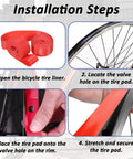 Installation steps with 2 Pack 26 Inch 18mm PVC Rim Tape And Tire Liner For Mountain And Road Bikes Puncture Resistant Inner Tube