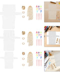 Three Pack Plastic Mesh Sheets Purse Making Kit for DIY Totes and Bags, Ideal for Craft Lovers, Embroidery, and Embellished Accessories, Build Custom Purses, Crochet Bags, Tote Bags, and Stylish Mesh Art Projects. White plastic mesh sheets with purse hardware and accessories
