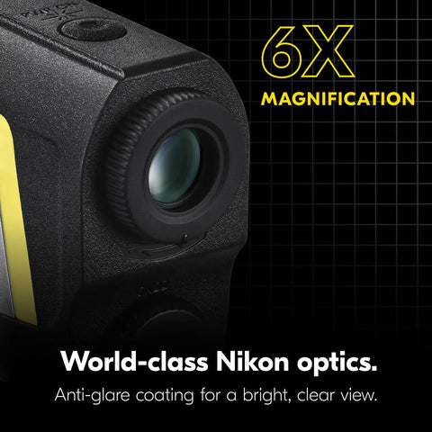 CoolShot 50i GII Golf Laser Rangefinder With Rainproof 6X Monocular Optics, Dual Locked On Quake Flagstick Detection, Continuous Scan, Magnetic Mount, Slope Adjusted Distances And Actual Distance Modes, 6x lens close-up