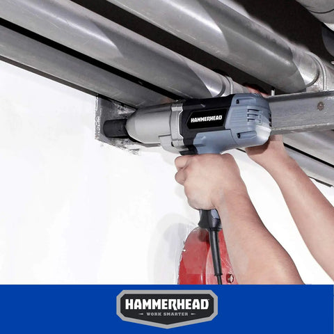 Beefy 7.5 Amp 1/2 Inch Impact Wrench Delivers 240 Ft-Lbs Torque, 2200 RPM, 2700 IPM With Friction Ring Anvil in use on metal pipes