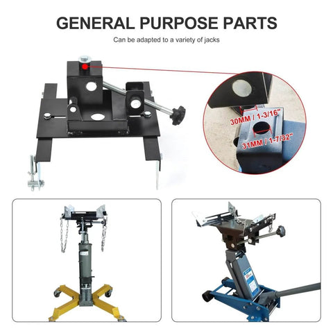 Transmission Jack Adapter For Cars And Trucks Converts Hydraulic Floor Jacks To A 1100 Pound Capacity Gearbox Removal Rig with saddle shaft