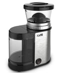 Start Your Mornings Right With This Rock Solid Electric Coffee Burr Grinder Designed For Precise Grind Sizes And Durable Stainless Steel Construction Ships With Friendly Cleaning Brush For Top Tier Brews, sleek design with black and stainless steel finish.