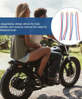 Four Piece Motorcycle Switch Button Cables For Headlight And Horn Connector With Copper And Plastic Build displayed near couple on motorcycle