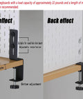 Set Of 2 Desk Clamps For Pegboard Mounting Metal Brackets Dope Office And Gaming Desktop Organization For Home Wall Mount Nailboard Fixers With Nailless Design Keeps Your Gear Tight And Clean