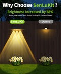 Legit Solar Fence Lights 12 Pack Dang Bright 3 LED Lens illuminating flowers on lawn, showcasing brightness increase.