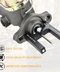 Universal Brake Booster Push Rod Adjustment Tool With Heavy Duty Magnetic Core And Quick Adjust Pins shown on master cylinder for alignment.