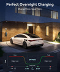Car charging with Upgraded Level 2 EV Charger With 24A Dual Outlet, Adjustable Current And Timer, 21Ft J1772 Cable at home