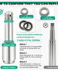 Amazon trailer hub kit, 2-set, 5-bolt 4.5-in, straight spindle with bearings and seals