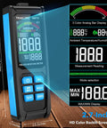 Pinless Wood Moisture Tester for Firewood and Home Projects, Fast Moisture Meter With Easy Readout, Detects Wood Wetness and Leaks, Handy Home Improvement Tool, 6.5-inch handheld meter with HD color screen