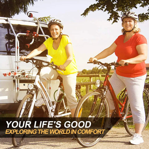 Comfy Ultra Wide Bike Seat For Men And Women With Memory Foam Cushion And Dual Spring Suspension Waterproof Universal Fit Wide Plus Saddle Built To Cradle Sit Bones On All Day Rides And Deliver Real Comfort on women riding bicycles outdoors