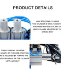 Heavy Duty Pneumatic Wire Stripping Machine For Automatic Cable Peeling And Cutting, showing wire stripping and core cylinders with adjustable lengths.