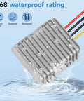 36V 48V To 12V 20A Step Down Converter For Golf Carts Waterproof 240W Voltage Regulator showing IP68 waterproof capability