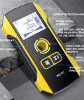 Electronic Studs Finder Handheld Wall Scanner for Wood Metal Studs Detection Detector Color Display with power and depth indicators.