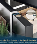 Over The Door Organizer With Mesh Basket And 16 Coat Hooks Space Saver Door Hanger shown on 1.76-inch thick door