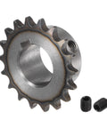 Roller Chain Sprocket 18 Tooth B Type 25mm Bore Three Eighths Inch Pitch A3 Steel Hardened Teeth Built Tough For Single Strand Chain With 8mm Keyway And Two Set Screws image.