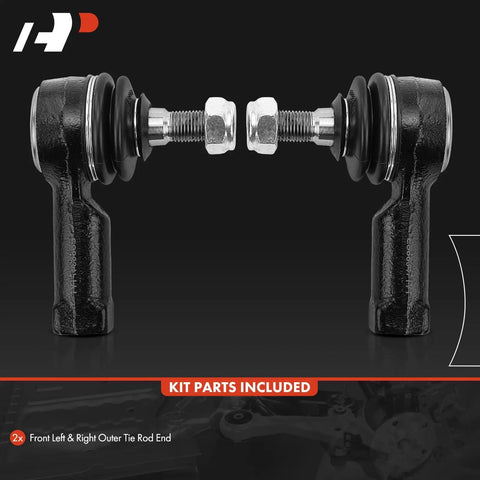 Front Outer Tie Rod Ends Set For Mitsubishi Outlander 2007 2019 Outlander PHEV 2019 Outlander Sport 2011 2019 And Lancer 2008 2017 Replacement Steering Tie Rod End Pair For Front Left And Right Durable Easy Install