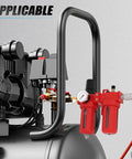 Industrial setup with All In One Aluminum Air Regulator Set With Moisture Filter Coalescing Filter Lubricator And Manual Drain 150 Psi Gauge