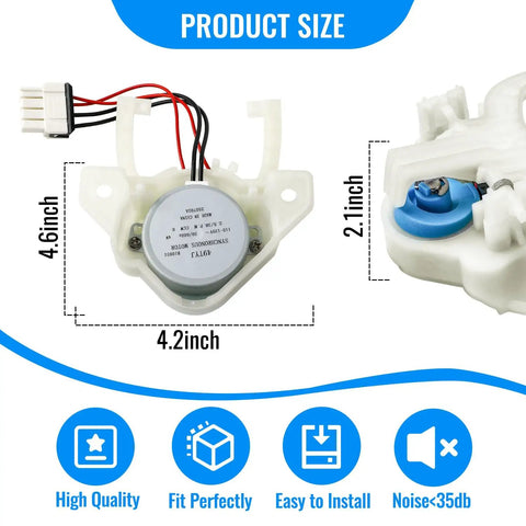 Upgraded GE Washer Parts Kit With Mode Shifter Actuator, dimensions 4.6 x 4.2 x 2.1 inches, for front load washers