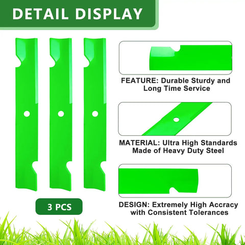 52 Inch Mower Blades For Scag Ex Mark Tiger Cub Wildcat Turf Tiger Decks Medium Lift 3 Pack Replacement Blades