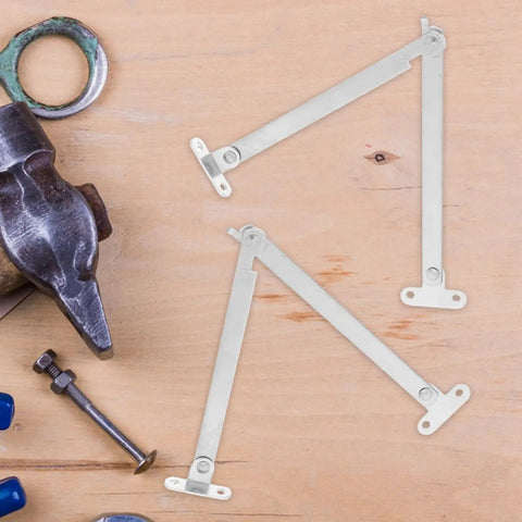 Foldable Stainless Steel Lid Support Hinges 2 Pack Easy To Install For Cabinet Doors And Display Racks Versatile Hardware
