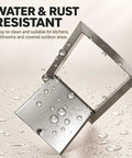 Heavy Duty Stainless Steel Drywall Access Door 28 X 28 Inch For Ceilings Or Walls Featuring A Hella Durable Rotary Latch and Water Resistant Surface.