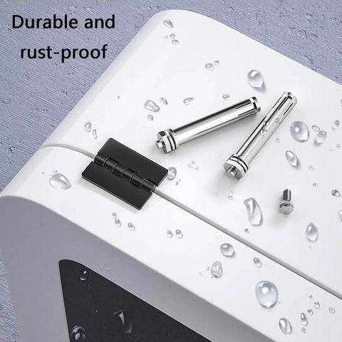 Built Like A Tank Wall Mount Charger Cover With Secure Lock And Cord Organizer For Outdoor Charging Station Box Waterproof Weather Resistant Housing In Classic Black Finish, featuring metal hinges and waterproof design.