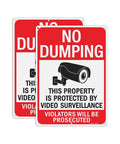 Large No Dumping Sign Keep Off My Patch Property Protected By Video Surveillance Reflective Aluminum Plate Two Pack