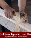 Professional Japanese Wood Planer 2 Inch Hand Block Plane for smoothing wood surfaces with pull stroke technique in use