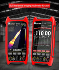 Pro-Grade Thermal Imaging Camera With Macro Lens, 256x192 IR Sensor, 25Hz Refresh, 3.5 Inch Color LCD, 19999 Counts Digital Multimeter
