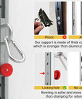 Bombproof Resistance Band Wall Anchor With Automatic Locking Function And Stainless Steel Construction, featuring locking mechanism and carabiner.